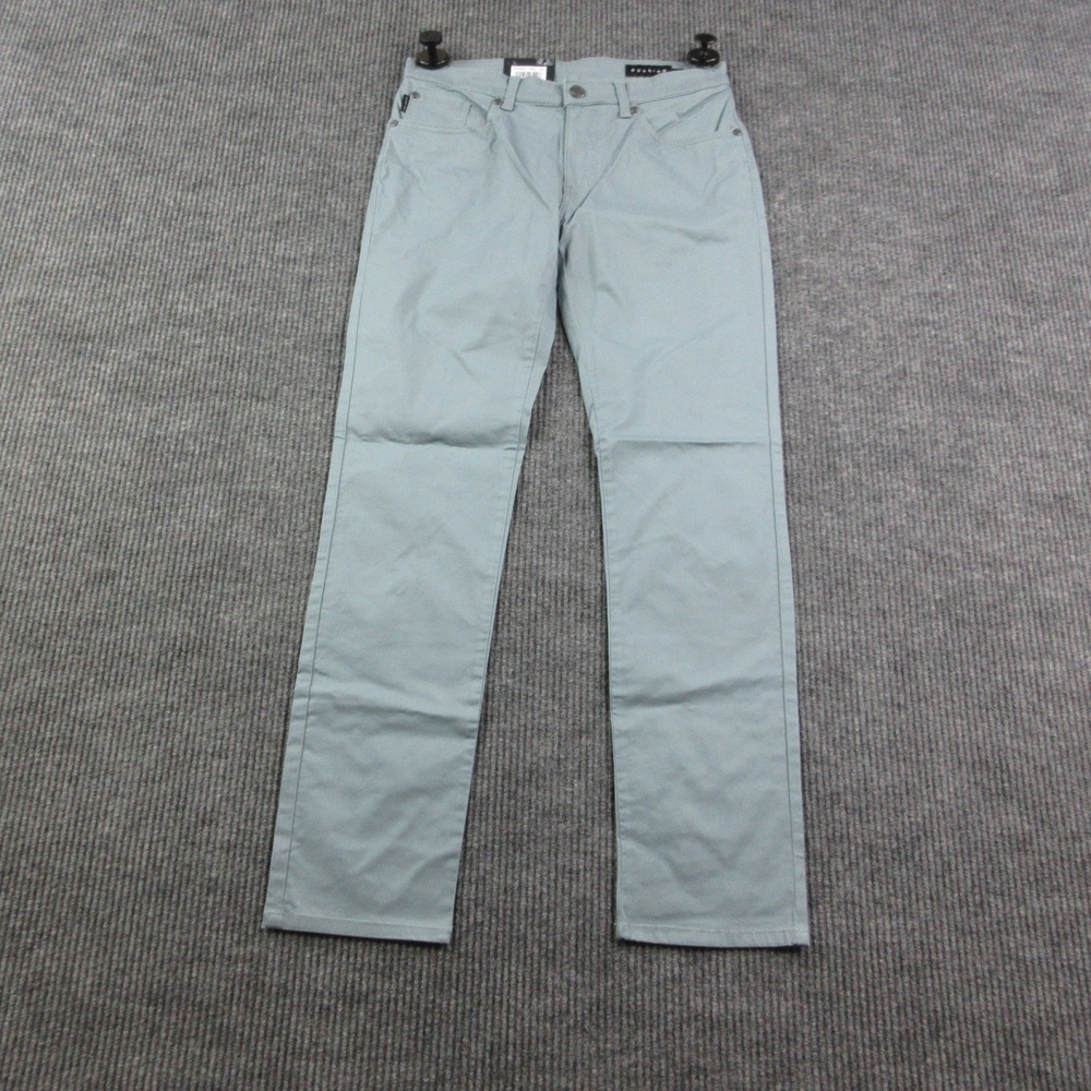 Dunning Pants Mens 30 Gray Chino Slim Stretch Tapered Flat Front 32x31.5* NWT